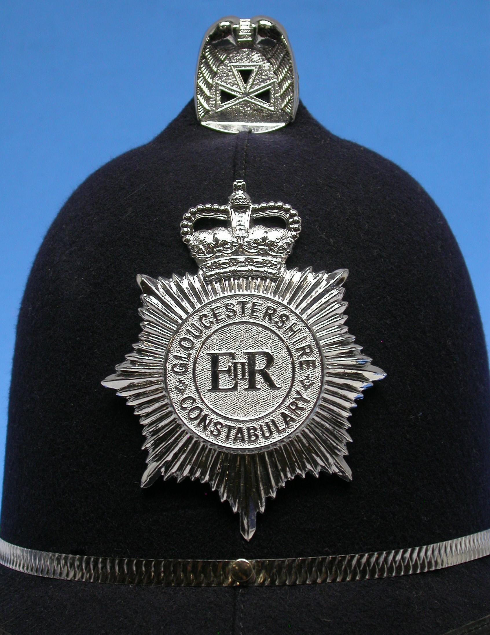 British Glouchestershire Constabulary "Bobby" Helmet ( ACR)