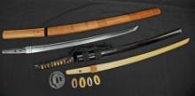Ancient Japanese Koto Period Wakizashi Sword, with Mounts and Papers (MGX)