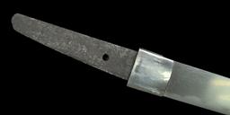 Japanese Tanto Short Sword, Unsigned in Exquisite mounting, Beautiful Active Temper Line (MGX)