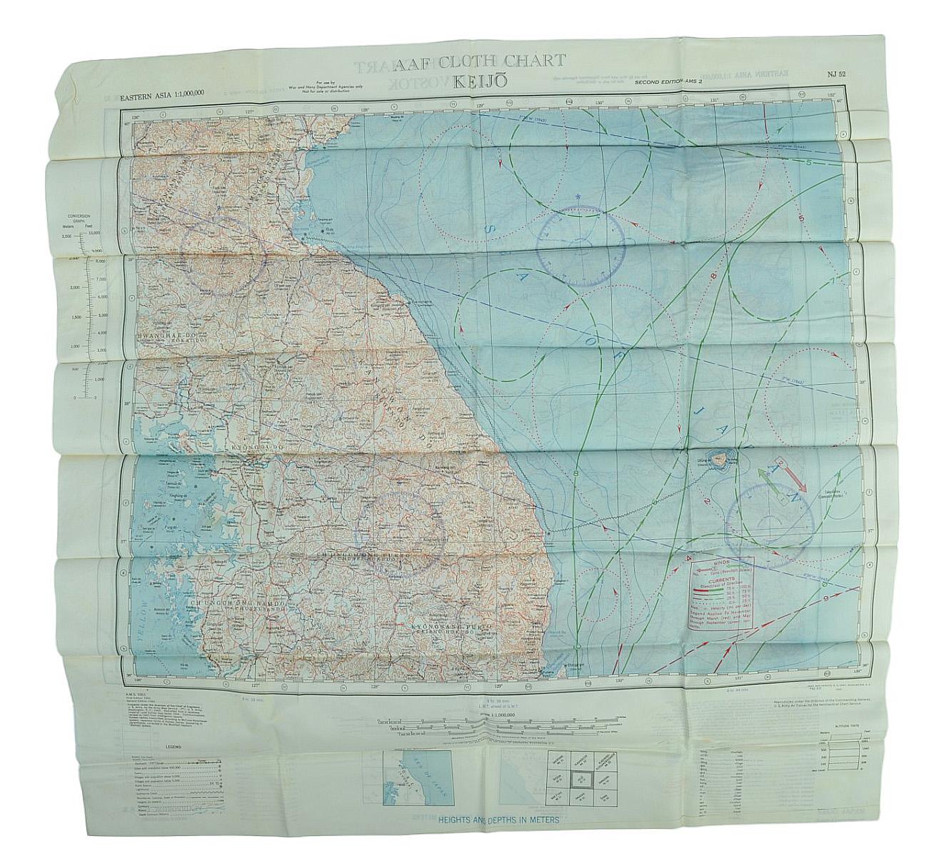 Two double-sided SW Pacific US Army Air Force WWII issue Silk/Cloth Escape Maps(HRT)