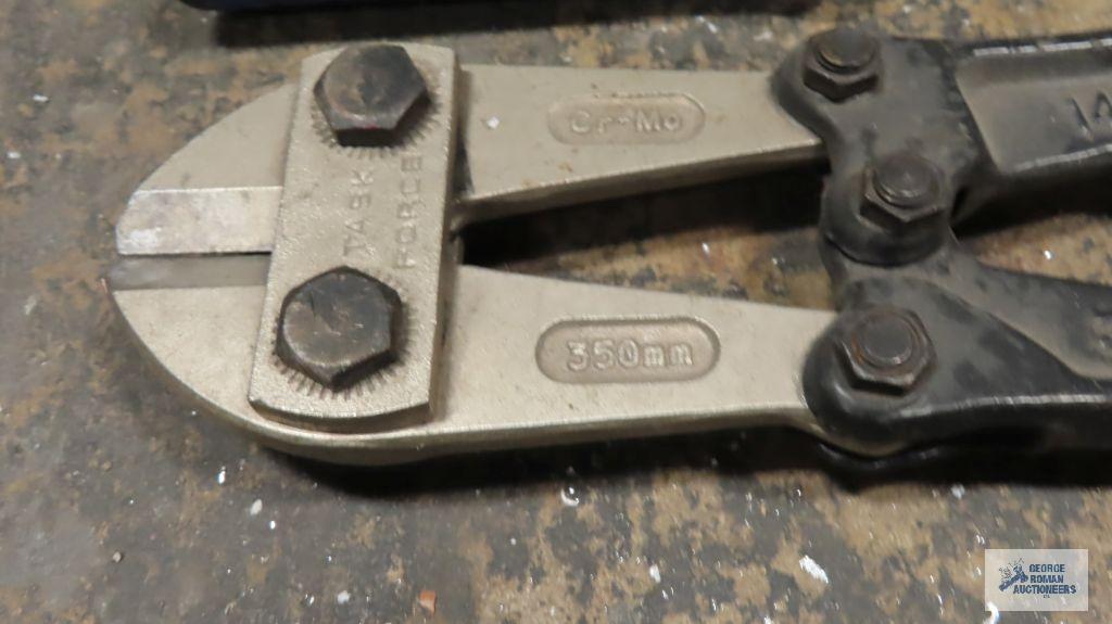 Two sets of light duty bolt cutters