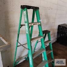 6 ft and 4 ft fiberglass step ladders. Need repaired.