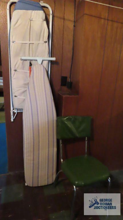 Ironing board and chair
