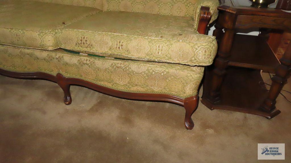 Vintage sofa with armchair