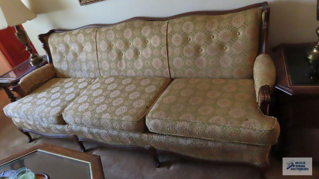 Vintage sofa with armchair