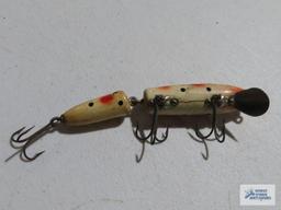 Vintage wooden articulated fishing lure