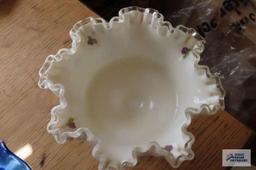 Hand painted fluted compote