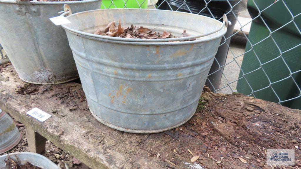 Galvanized buckets, must take contents