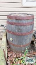 Antique wooden barrel