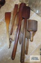 Wood kitchen utensils