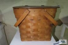 Hand painted enclosed basket