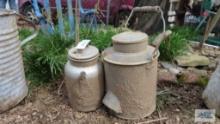 Vintage watering can and covered container