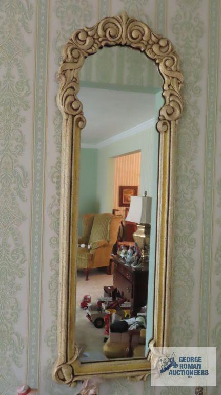Foyer curio cabinet and mirror
