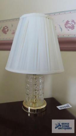 Small glass table lamp