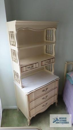 French Provincial chest with hutch top by Dixie