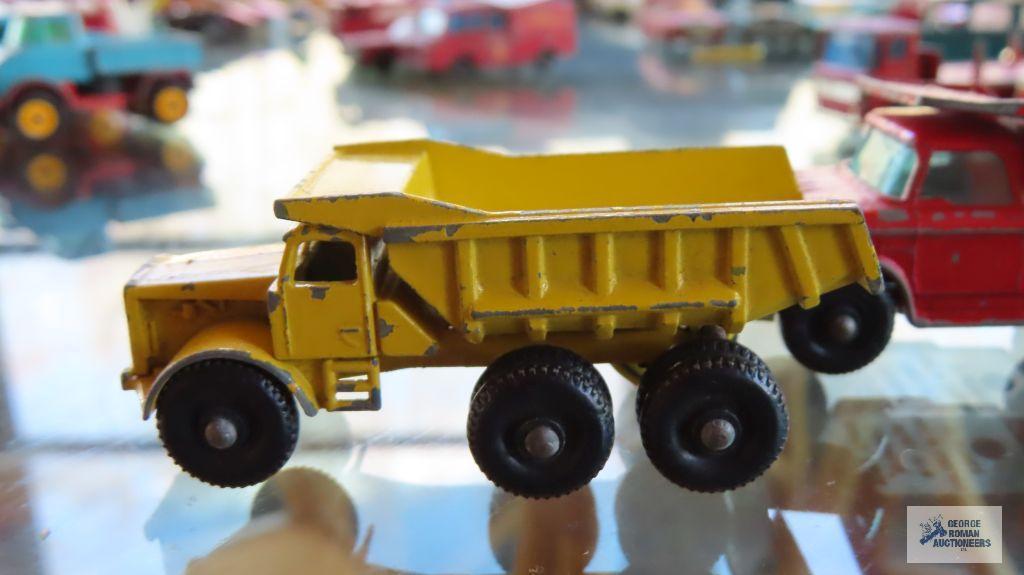 Two dump trucks made in England by Lesney