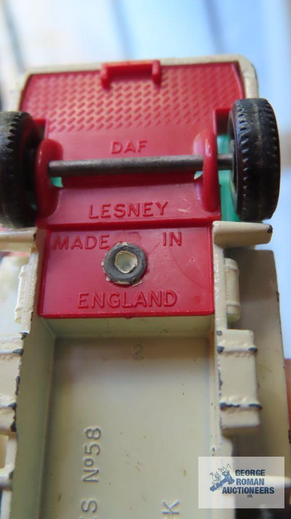 Two pipe trucks made in England by Lesney