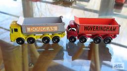 Douglas and Hoveringham tipper trucks made in England by Lesney
