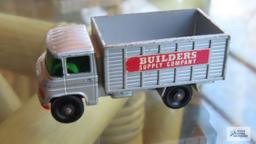 Two Builders Supply Company scaffolding trucks made in England by Lesney