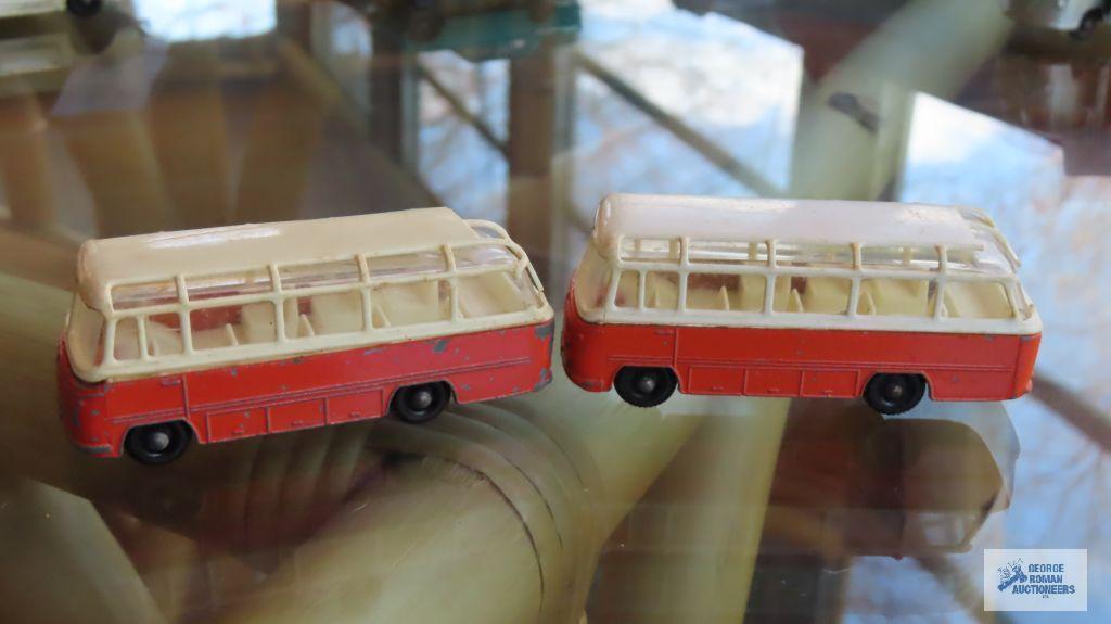 Two Mercedes Coaches made in England by Lesney