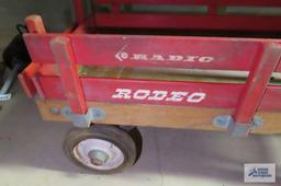 vintage Radio Rodeo Wagon. some of the wooden guards need repaired.