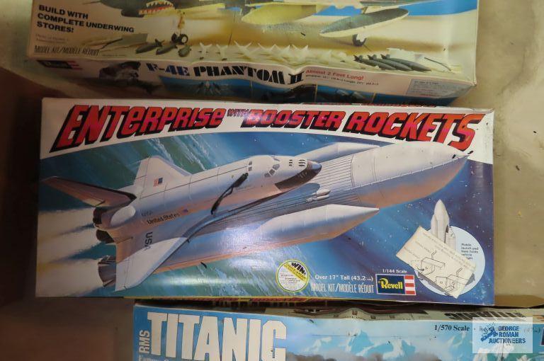 lot of model pieces and new AHM aircraft model