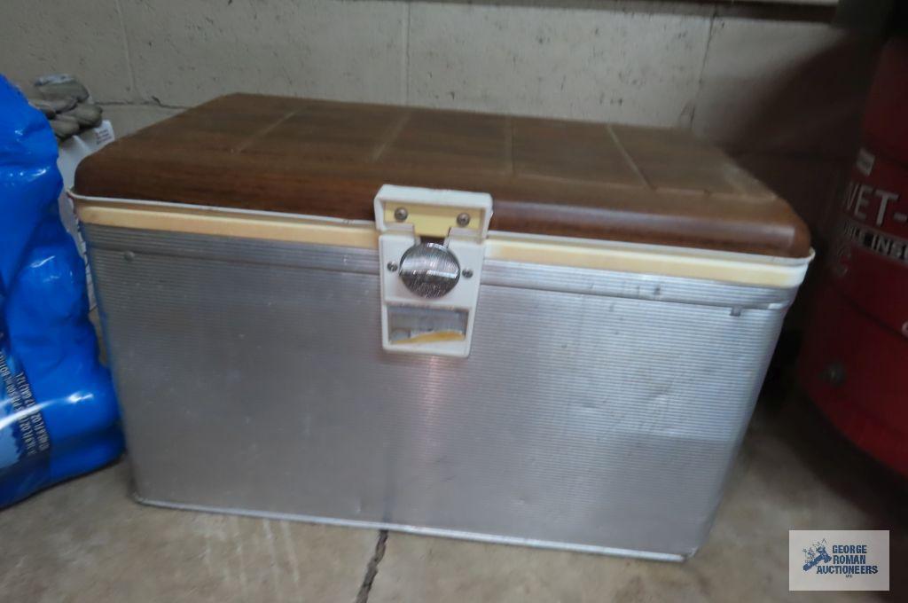 vintage aluminum cooler