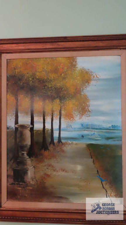 Fall...scene oil on canvas by Stuart