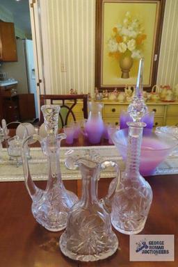 Crystal star design pitchers and decanter
