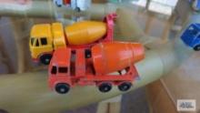 Two cement mixer trucks made in England by Lesney