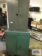 (2) METAL CABINETS ON CARTS ON WHEELS - NO CONTENTS