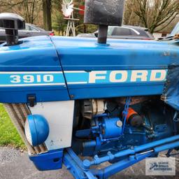 Ford 3910 diesel tractor. 1,188 hours. Model number CA414C. Tractor number C707409. Unit number