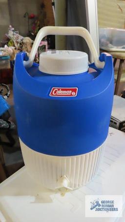 Coleman water cooler and coolers with accessories