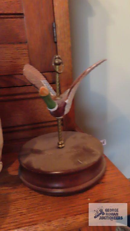 Avon duck stein, duck trinket boxes, music box and figurines