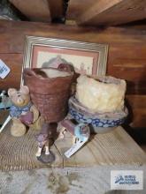 Primitive style figurines and print