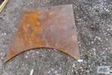 Heavy steel plate with I hooks