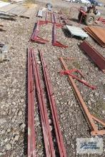 Lot of red scaffolding pieces