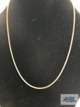 Silver colored necklace, marked 925 Milor Italy, approximate total weight is 13.57 G