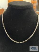 Silver colored link necklace, marked .999 USA, approximate total weight is 24.54 G