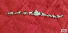 Noah's Ark bracelet, marked 925, approximate total weight is 11.32 G