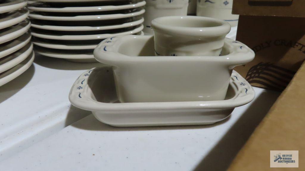Longaberger miniature...China,...including plate, tea set, bakeware