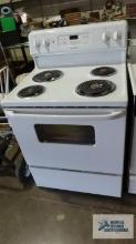 Hotpoint four...burner electric stove, model number RBS360DM2WW