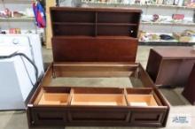 Lee Expressions Full size bed with book shelf and storage drawers #856924, matches lots 18, 20, and