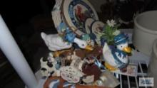 Assorted animal figurine decorations and etc