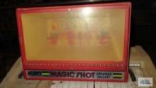 vintage Marx Magic Shot Shooting Gallery insert and General Electric children's piano