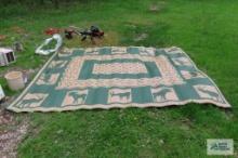 Outdoor area rug approximately 8x12