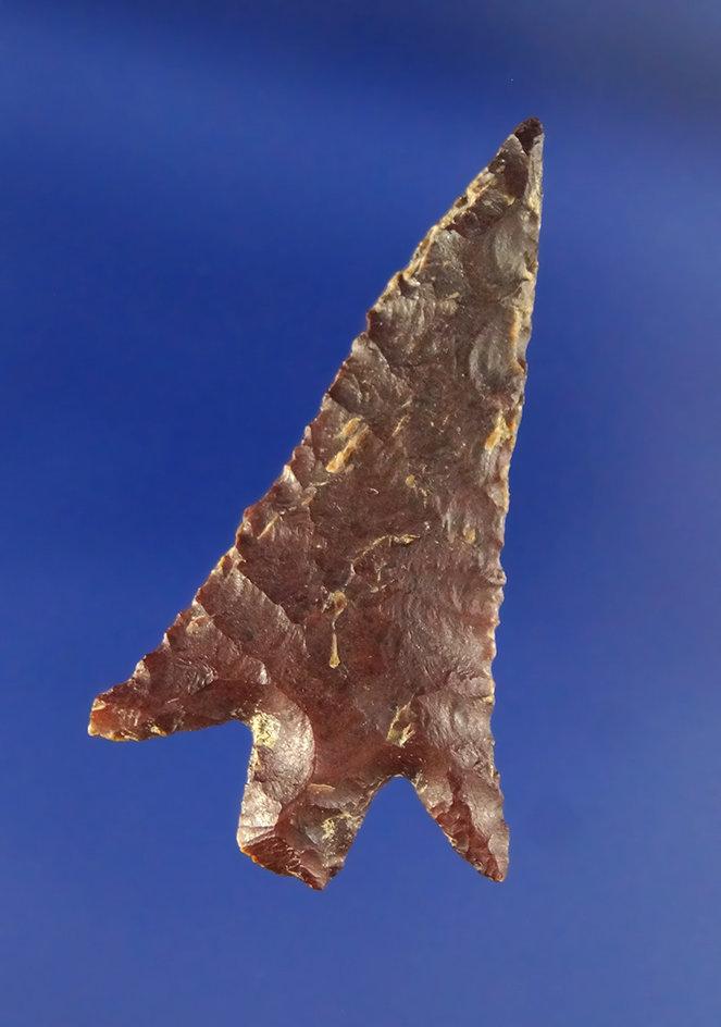 1 7/16" beautifully made Jasper Arrowhead that is well patinated and in excellent condition. Found n