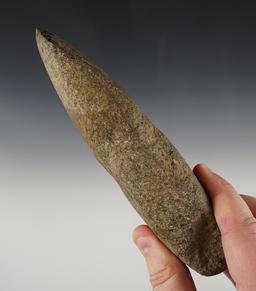 6 3/4" square sided Celt with a nice bit recovered in Ontario Co., New York.