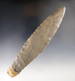 Large 7 ½” Adena Knife made from Hornstone. Found in Indiana. Comes with a Davis COA.