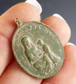 1 1/8" Jesuit Medal found at the White Springs Site in Geneva, New York.